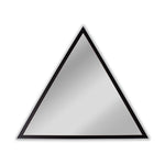 Chloe's Reflection Ch8m019bk29-Vtr Contemporary Black Finish Triangle Framed Wall Mirror 31.5" Height