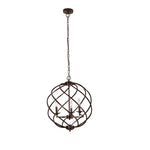 Chloe Lighting Ch6h807rb19-Up3 Jericho Farmhouse 3 Light Oil Rubbed Bronze Ceiling Pendant 19" Wide