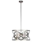Chloe Lighting Ch6h801as21-Up5 Alina Farmhouse 5 Light Distressed Antique Silver Finish Ceiling Pendant 21" Wide