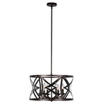 Chloe Lighting Ch6h801rb21-Up5 Alina Farmhouse 5 Light Oil Rubbed Bronze Finish Ceiling Pendant 21" Wide