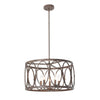 Chloe Lighting Ch6h803aw21-Up5 Navy Farmhouse 5 Light Antique Wood Finish Ceiling Pendant 21" Wide