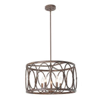 Chloe Lighting Ch6h803aw21-Up5 Navy Farmhouse 5 Light Antique Wood Finish Ceiling Pendant 21" Wide