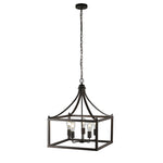 Chloe Lighting Ch6h805aw20-Up5 Ryder Farmhouse 5 Light Antique Wood Finish Hanging Ceiling Pendant 20" Wide