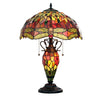 Chloe Lighting Ch3t471rd16-Dt3 Empress Tiffany-Style Dark Bronze 3 Light Double Lit Table Lamp 16" Shade