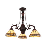 Chloe Lighting Ch31315mi21-Dc3 Belle Mission Tiffany-Style Blackish Bronze 3 Light Mini Chandelier 21" Wide