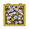 Chloe Lighting Ch8p010pf24-Sqr Plumeria Floral Tiffany-Style Stained Glass Vertical Hanging Window Panel 25" Tall