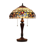 Chloe Lighting Ch3t353bv16-Tl2 Serenity Victorian Tiffany-Style Dark Bronze 2 Light Table Lamp 16" Wide