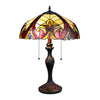 Chloe Lighting Ch38632av16-Tl2 Adia Victorian Tiffany-Syle Dark Bronze 2 Light Table Lamp 16" Wide