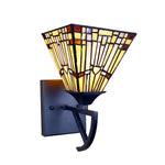 Chloe Lighting Ch33293ms06-Ws1 Kinsey Mission Tiffany-Style Blackish Bronze 1 Light Wall Sconce Wide Sold By Uber Bazaar