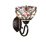 Chloe Lighting Ch3t381vb08-Ws1 Grenville Victorian Tiffany-Style Blackish Bronze 1 Light Wall Sconce 8" Wide