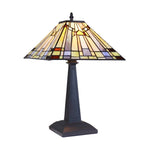 Chloe Lighting Ch33293ms12-Tl1 Kinsey Tiffany-Style Blackish Bronze 1 Light Table Lamp 12" Wide