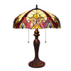 Chloe Lighting Ch38632av18-Tl2 Adia Victorian Tiffany-Style Dark Bronze 2 Light Table Lamp 18" Wide