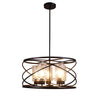 Chloe Lighting Ch6d804rb23-Dp5 Ironclad Industrial-Style Oil Rubbed Bronze 5 Light Large Pendant 23" Wide