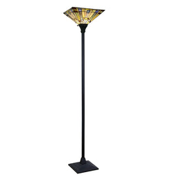 Chloe Lighting Kinsey Tiffany-Style Blackish Bronze 1- Floor Lamp 14