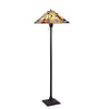 Chloe Lighting Kinsey Tiffany-Style Blackish Bronze 2- Floor Lamp 18" Shade