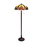 Chloe Lighting Adia Tiffany-Style Dark Bronze 2-Light Victorian Floor Lamp 18"