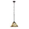 Chloe Lighting Kinsey Tiffany-Style Blackish Bronze 1- Mini-Pendant 8" Shade