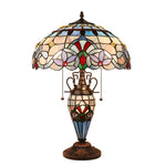 Chloe Lighting Grenville Victorian Dark Bronze 3 Light Double Lit Table Lamp 16"