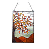 Chloe Lighting Autumnal Floral-Style Stained Glass Window Panel 24" Tall