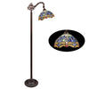 Chloe Lighting Sunniva Dragonfly-Style 1-Light Reading Floor Lamp 11" Shade