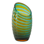 Cyan Design 00105 Small Vase with Chisel, 8" , Blue and Orange