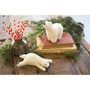 Kalalou CHB2025 Felt Polar Bears Set of 2