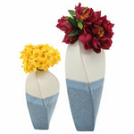 Sagebrook Home 14638-04 Ceramic, 18" Twisted Vase Skyblue