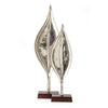 IMAX Worldwide Home SG Gaia Aluminum and Wood Leaf Statuaries - Set of 2