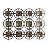 Sagebrook Home 18504 Metal, 40" Circles Wall Deco, Gold/Black