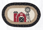 Earth Rugs OMSP-313 Windmill Printed Oval Swatch 7.5``x11``