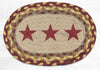 Earth Rugs OMSP-357 Burgundy Star Printed Oval Swatch 7.5``x11``