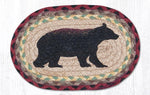 Earth Rugs OMSP-395 Cabin Bear Printed Oval Swatch 7.5``x11``