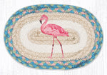 Earth Rugs OMSP-586 Pink Flamingo Printed Oval Swatch 7.5``x11``