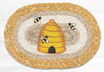 Earth Rugs OMSP-9-101 Beehive Printed Oval Swatch 7.5``x11``