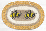 Earth Rugs OMSP-9-101 Bee Printed Oval Swatch 7.5``x11``