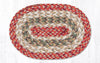 Earth Rugs OMS-9-24 Olive Oval Swatch 7.5``x11``