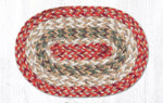 Earth Rugs OMS-9-24 Olive Oval Swatch 7.5``x11``