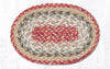 Earth Rugs OMS-9-92 Sage Oval Swatch 7.5``x11``