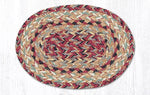 Earth Rugs OMS-9-95 Burgundy Oval Swatch 7.5``x11``