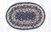 Earth Rugs OMS-9-97 Deep Blue Oval Swatch 7.5``x11``