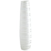 Cyan Design 01674 Medium White Matte Stripe Vase