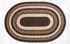 Earth Rugs C-313 Mocha/Frappuccino Oval Table Runner 