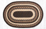 Earth Rugs C-313 Mocha/Frappuccino Oval Table Runner 13``x36``