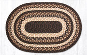 Earth Rugs C-313 Mocha/Frappuccino Oval Table Runner 