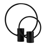 Sagebrook Home 17753 Metal, Set of 2, 13/19" Full Circle Tea Light Stand, Bk