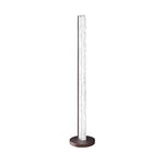 Benzara Metal Frame Floor Lamp with Polyresin Accent, Clear and Brown