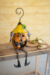 Kalalou NTM1241 Recycled Metal Jack-O-Lantern Shelf Sitter