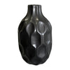 Sagebrook Home 18655-03 Ceramic, 8" Honeycomb Dimpled Vase, Black