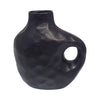 Sagebrook Home 18457-03 Metal, 11" Hammerd Cut-Out Vase, Black