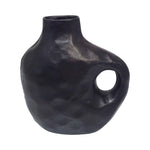 Sagebrook Home 18457-03 Metal, 11" Hammerd Cut-Out Vase, Black